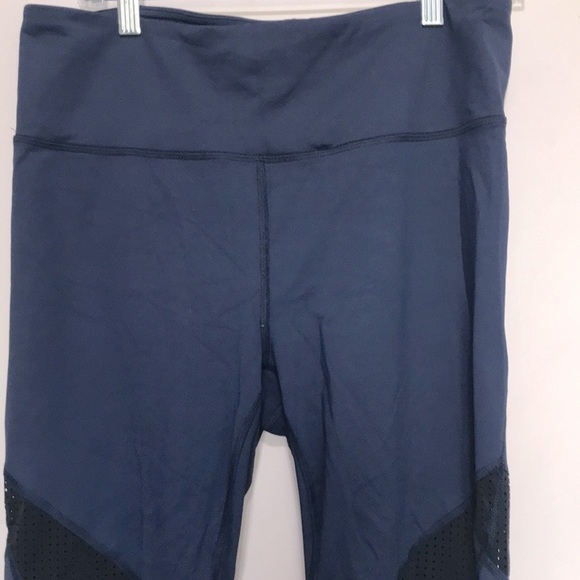 SHAPE activewear navy blue mesh panels leggings size Large - Picture 3 of 11